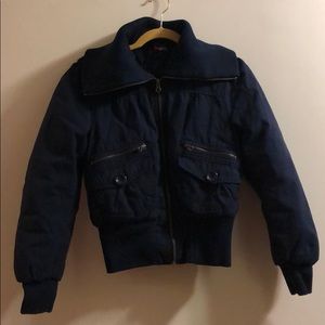 H&M Divided Navy Blue Bomber Jacket